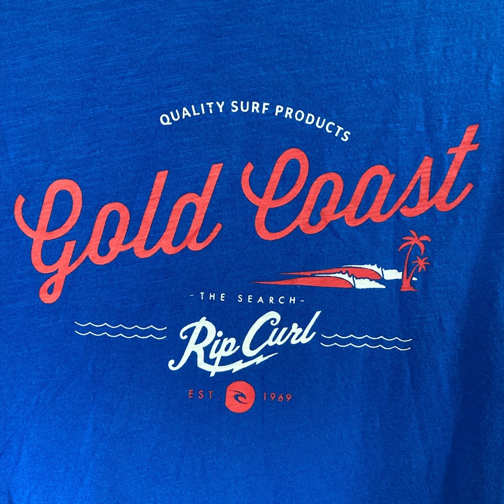 Rip Curl Blue Short Sleeve Graphic Tee Gold Coast M 15117